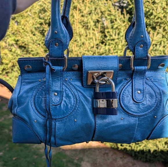 Authentic Original Chloé Paddington Cadena Padlock & Key Boston Satchel - Picture 3 of 16